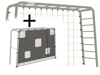 BERG PlayBase Large TL Grün inkl. Kletternetz und Torwand 