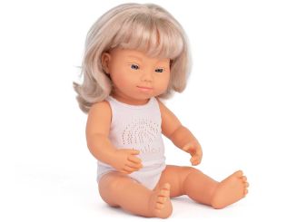 miniland dolls Babypuppe Mädchen mit Down-Syndrom »Rubio Claro« 