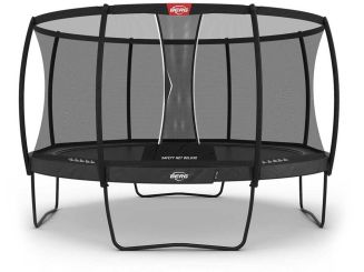 BERG Trampolin Elite Regular 430 Grey mit AirFlow Pro inkl. Sicherheitsnetz Deluxe 