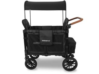 Wonderfold W2 Luxe Doppel-KinderVan, Vulkanisches Schwarz 