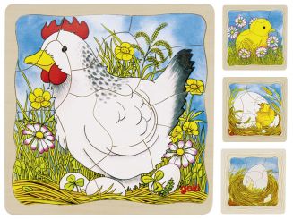 goki Lagenpuzzle »Huhn« 