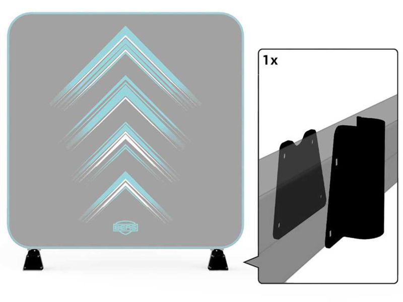 BERG Klemme und Verstärkungsplatte für AeroWall 2x2 