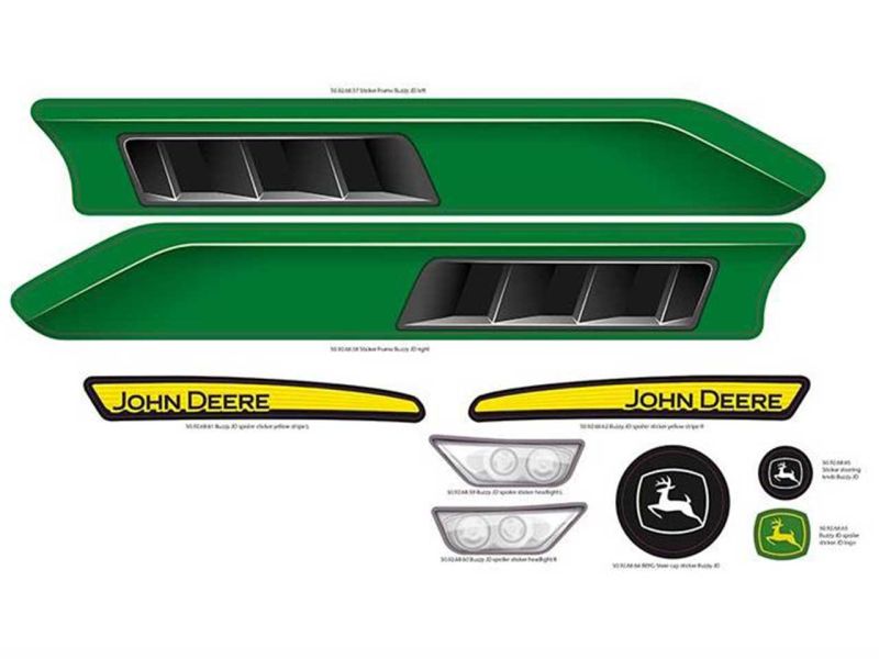 BERG Aufkleber-Set für Buzzy John Deere Pedal-Gokarts 
